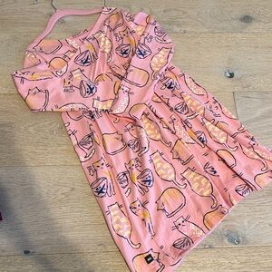 Tea Pink Cat Print Dress 7